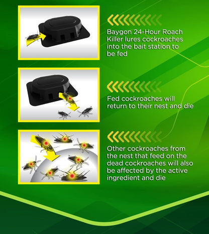 BAYGON 24-Hour Cockroach Killer [6's x 3 Packs]