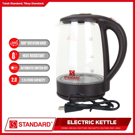 STANDARD Electric Kettle (2L) GLASS - SEK-2LG