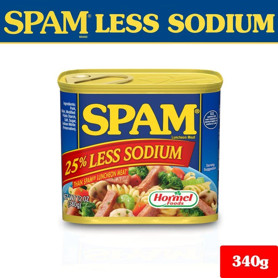 1 CASE SPAM® Less Sodium (340g x 12 cans)