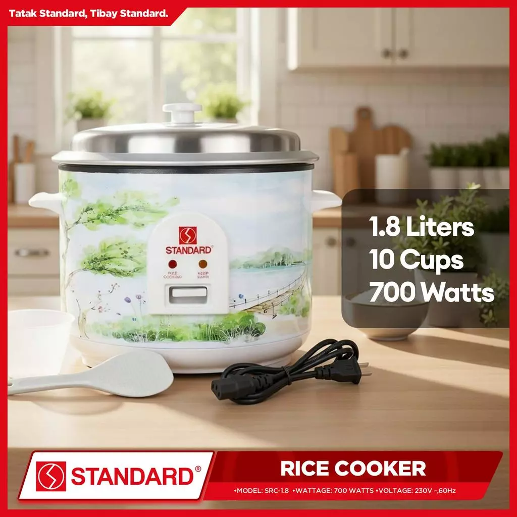 STANDARD Rice Cooker (1.8L/10 Cups) - SRC-1.8