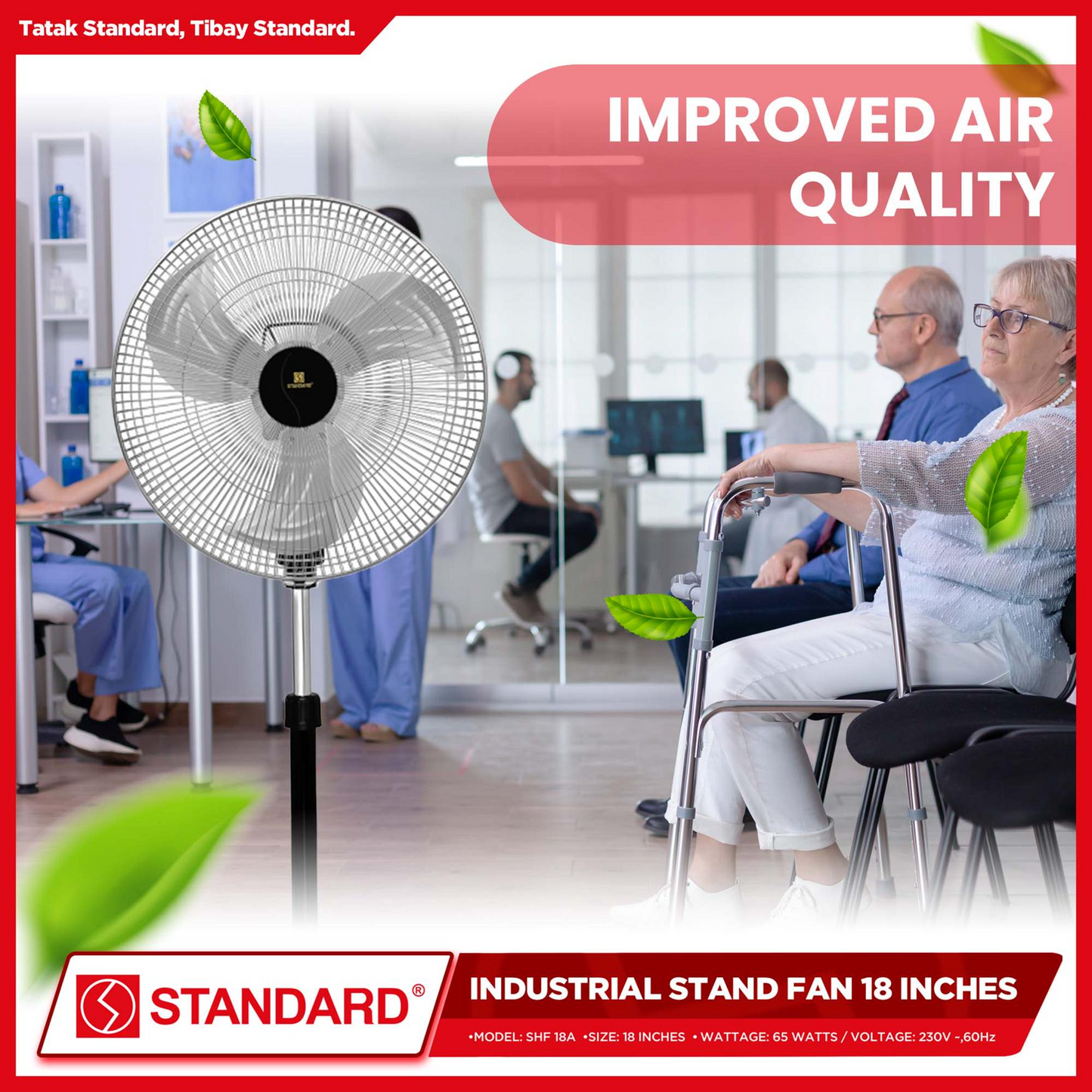 STANDARD Industrial Stand Fan 18" (Metal Blade) - SHF 18A