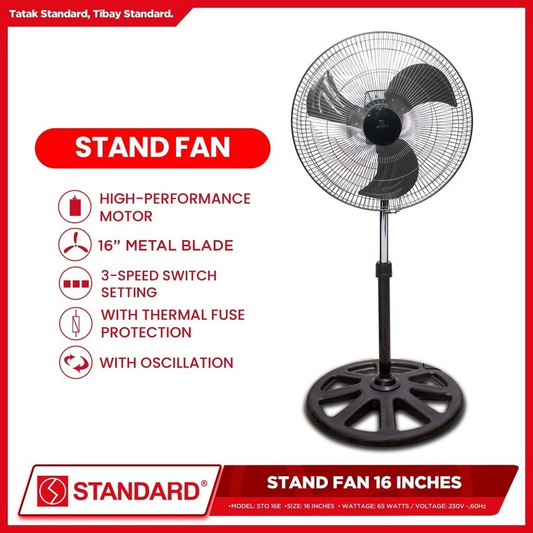 STANDARD Stand  Fan 16" (Metal Blade) - STO 16E