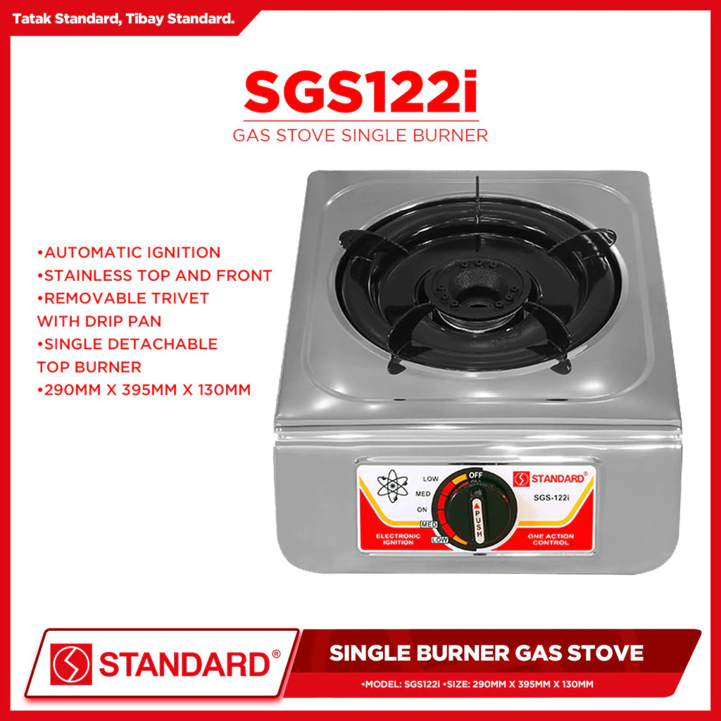 STANDARD Gas Stove Single Burner  LPG - BURNER ONLY -SGS 122S