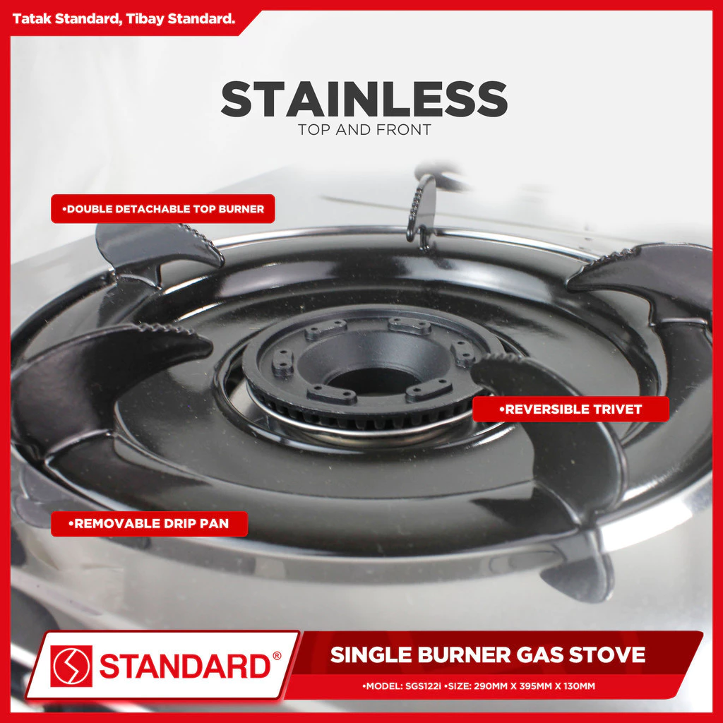 STANDARD Gas Stove Single Burner  LPG - BURNER ONLY -SGS 122S