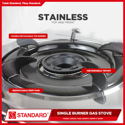STANDARD Gas Stove Single Burner  LPG - BURNER ONLY -SGS 122S