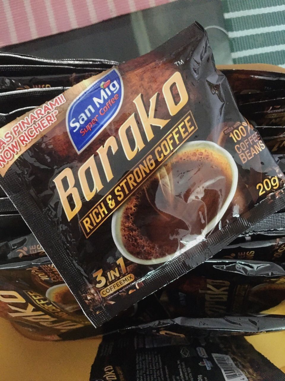 1 CASE SAN MIG Super Coffee Barako Strip (24 PACKS of 20g x 10sachet)