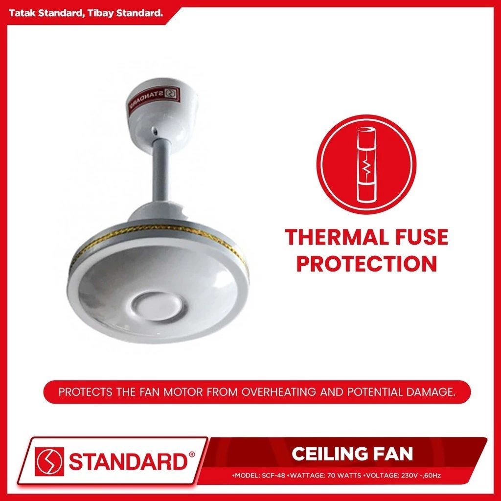 STANDARD Ceiling Fan 48" (Diameter Metal Blade) - SCF-48