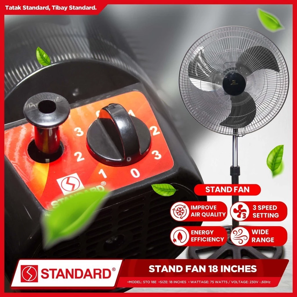 STANDARD Stand Fan 18" (Metal Fan Blade) - STO 18E
