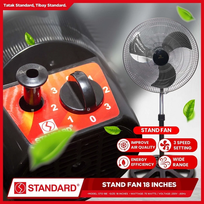 STANDARD Stand Fan 18" (Metal Fan Blade) - STO 18E