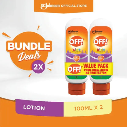 OFF! Kids Insect Repellent Lotion Twin 100ml  [ Pack of  2 ]