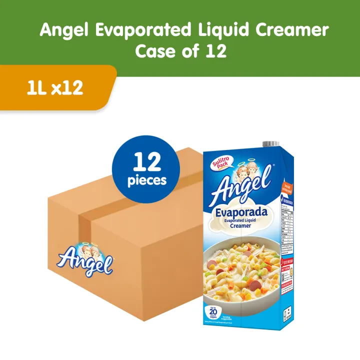 Angel EVAPORATED LIQUID CREAMER 1 Liter [ Case of 12 pcs ]