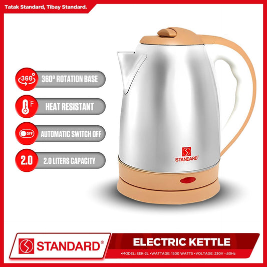 STANDARD  Electric Kettle (2L) STAINLESS STEEL BODY - SEK-2L