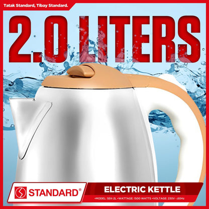 STANDARD  Electric Kettle (2L) STAINLESS STEEL BODY - SEK-2L