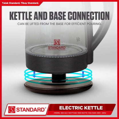 STANDARD Electric Kettle (2L) GLASS - SEK-2LG