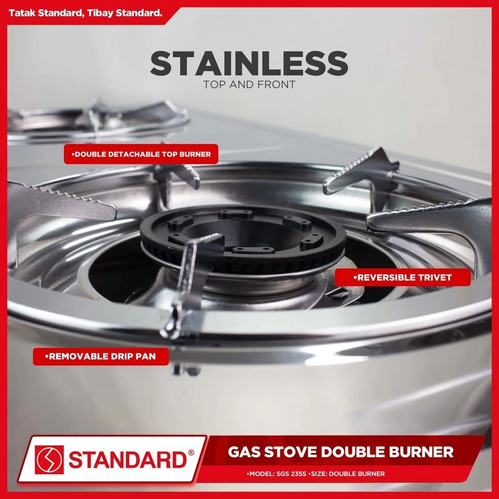 STANDARD Gas Stove Double Burner LPG - BURNER ONLY- SGS 235S