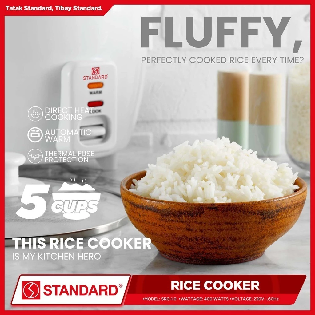 STANDARD Rice Cooker (1L/5 Cups) - SRG -1.0