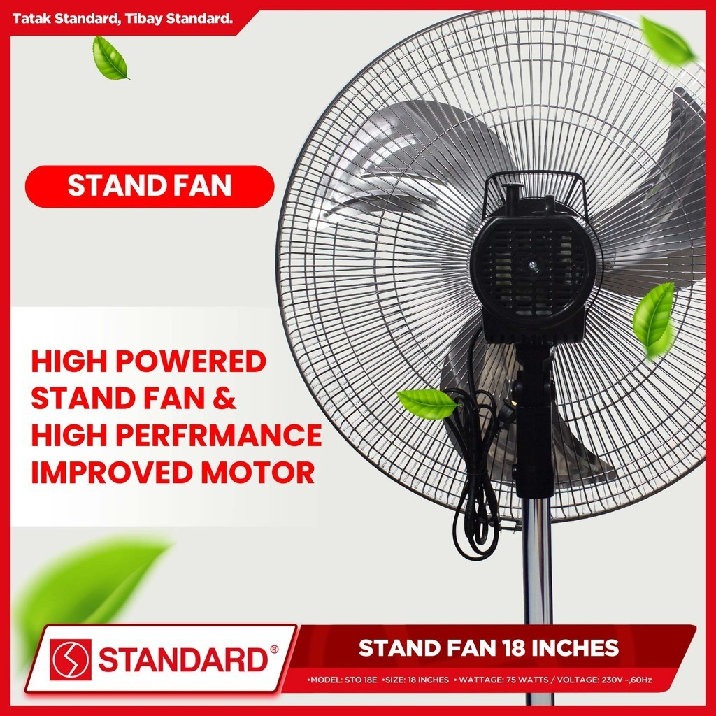 STANDARD Stand Fan 18" (Metal Fan Blade) - STO 18E