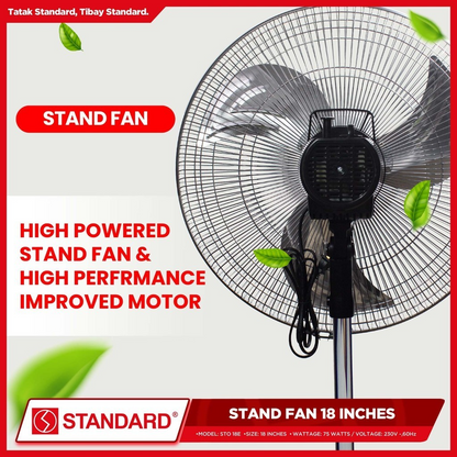 STANDARD Stand Fan 18" (Metal Fan Blade) - STO 18E