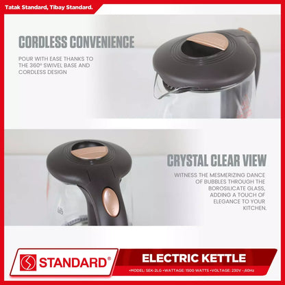 STANDARD Electric Kettle (2L) GLASS - SEK-2LG