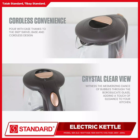 STANDARD Electric Kettle (2L) GLASS - SEK-2LG