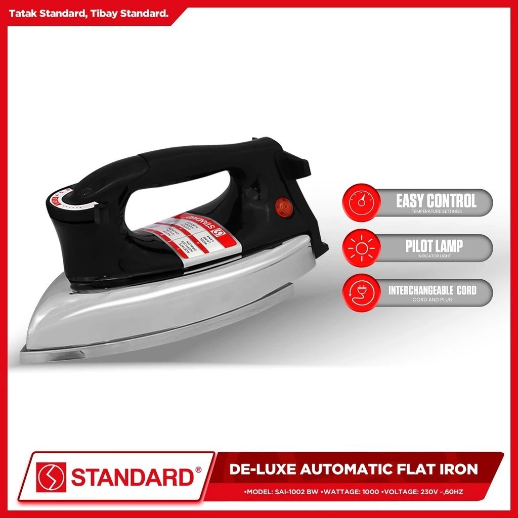 STANDARD Deluxe Automatic Iron - BLACK -SAI-1002BW