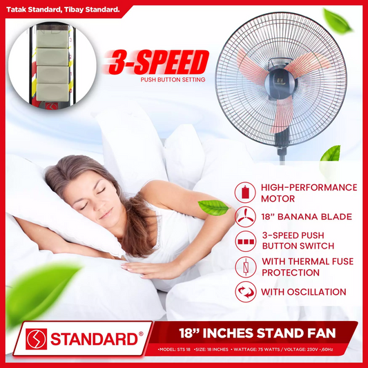 STANDARD Stand Fan 18" (Plastic Blade) STS18 - GREEN