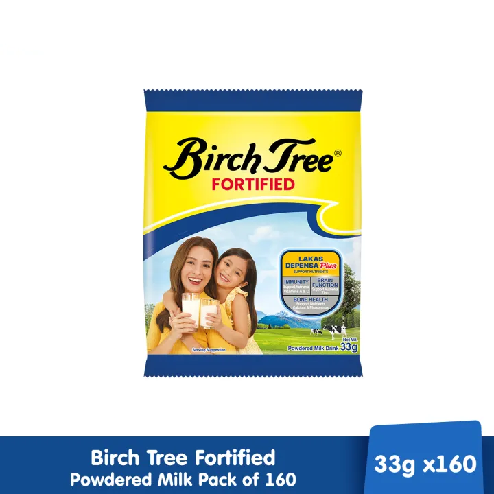 1 CASE - Birch Tree [ FORTIFIED POWDERED MILK ] 33g x 160 Packs