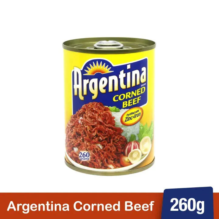 Argentina Corned Beef 260g [ CASE of 48 PCS ] 100% Pure Beef, High Protein, Halal Certified