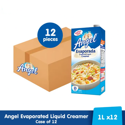 Angel EVAPORATED LIQUID CREAMER 1 Liter [ Case of 12 pcs ]