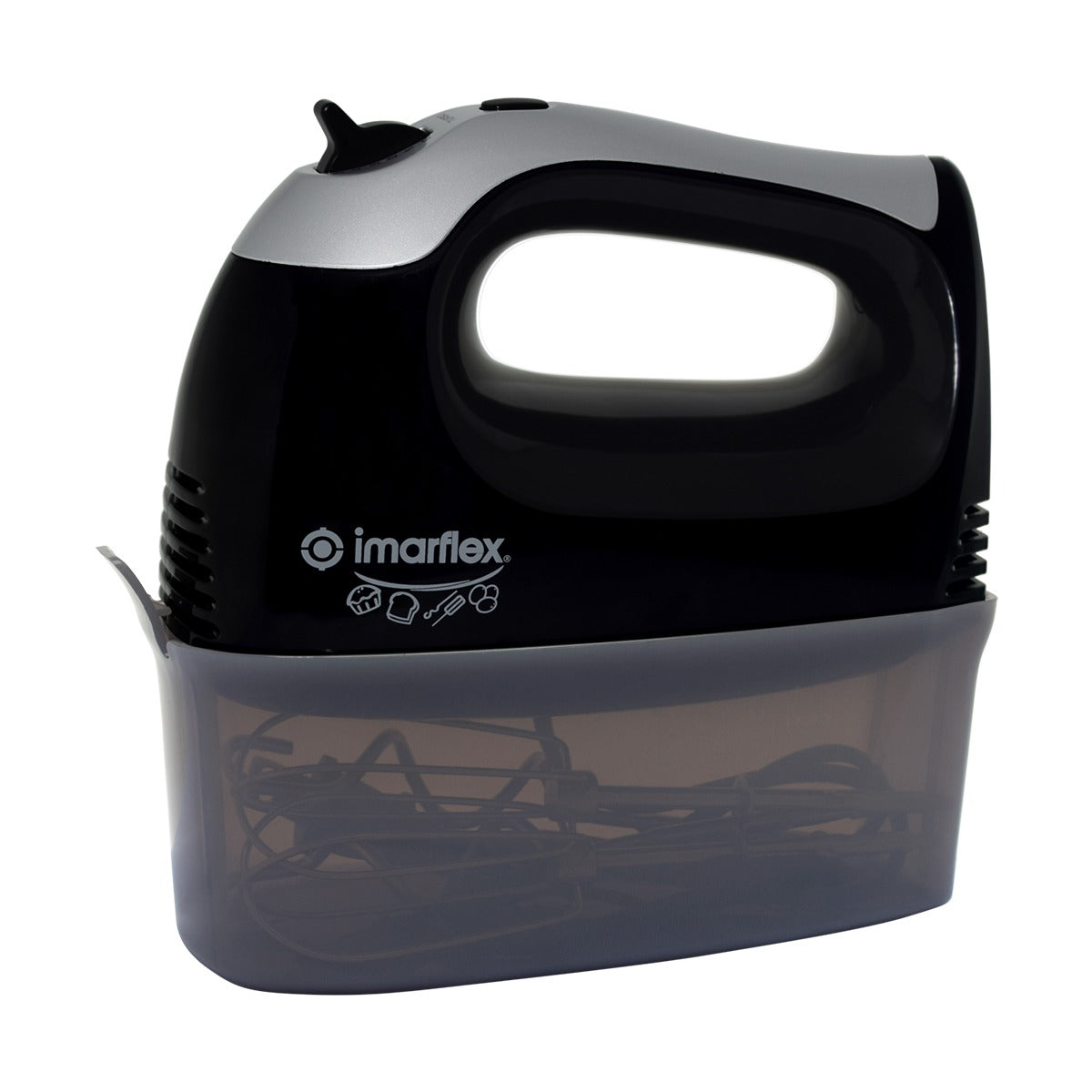 IMARFLEX Electric Hand Mixer IMX-270B with Built-in Accessory Box (5 SPEEDS) - BLACK