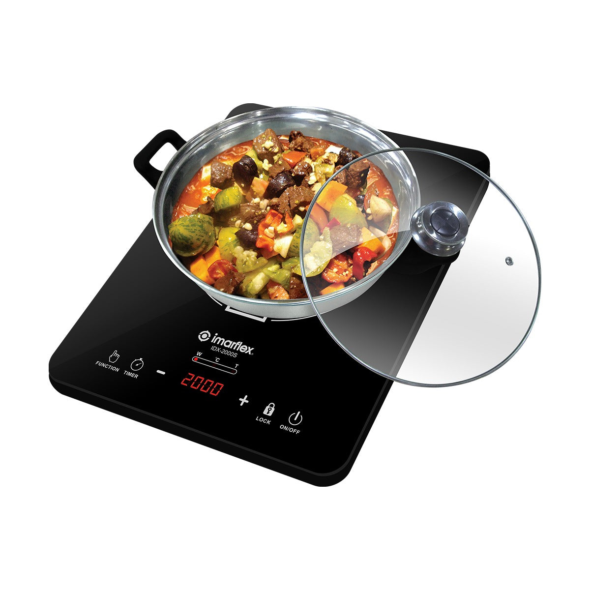 IMARFLEX Slim Type Induction Cooker IDX-2000S - TWIN EXHAUST