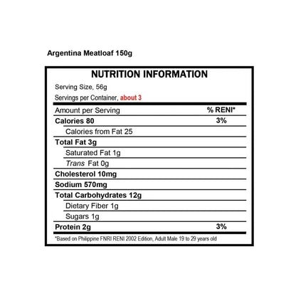 Argentina Meat Loaf 150g [ Case of 48 PCS ]