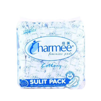 1 CASE - Charmee Sanitary Napkin All-Flow w/ Wings Sulit Pack [20's x 12 Packs]