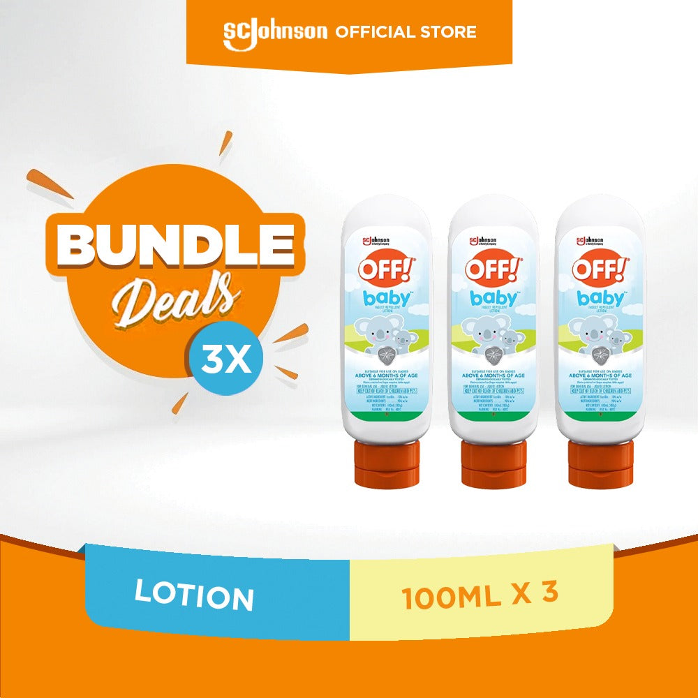 OFF! Baby Insect Repellent Lotion 100ml [ Pack of 3 ]