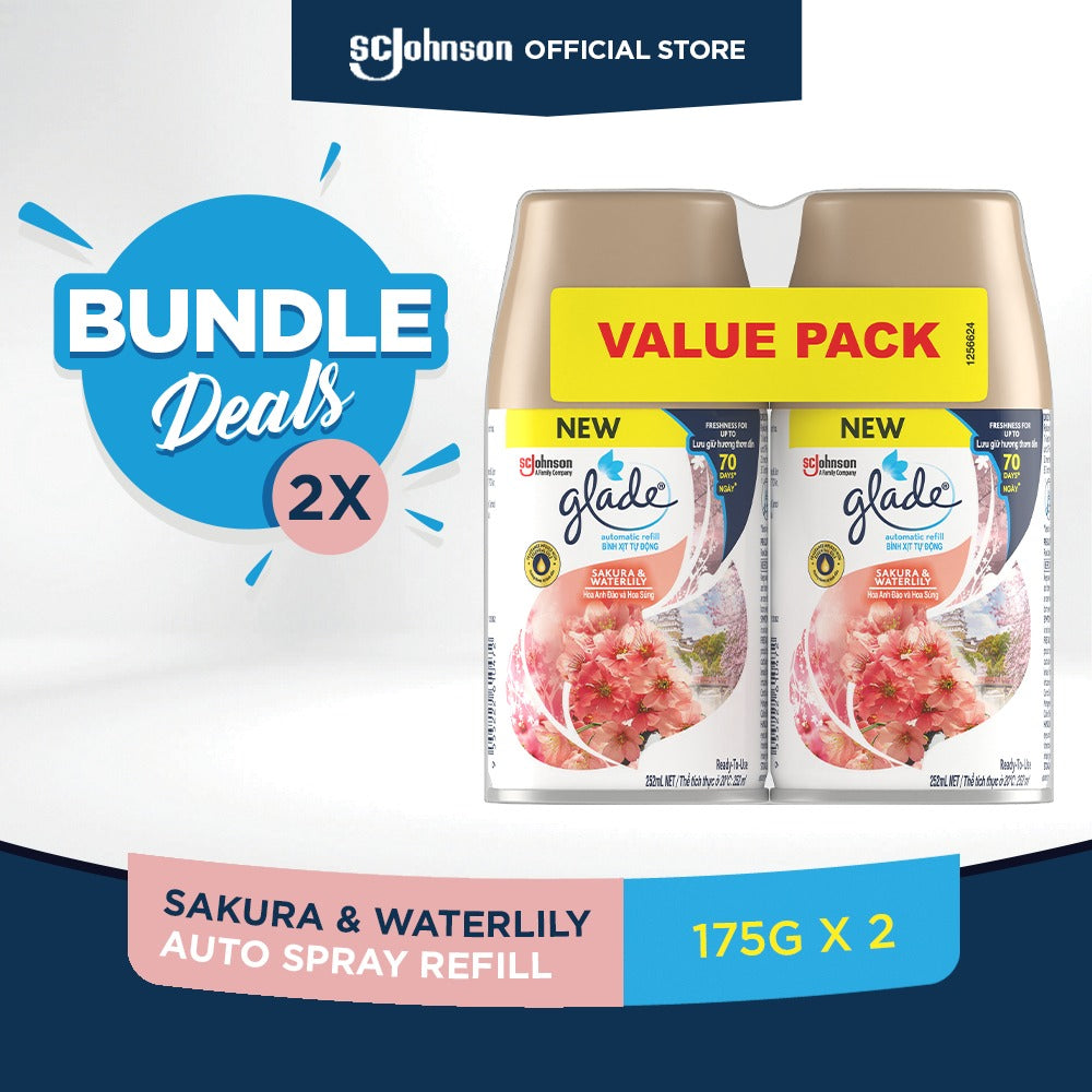 Glade Automatic Spray Refill 175g x 2 [ Sakura & Waterlily ]
