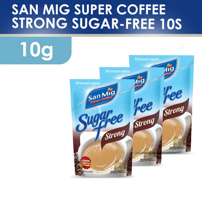 1 CASE SAN MIG Super Coffee Strong Sugar-Free (SUP) (30 PACKS of 10g x 10sachet)