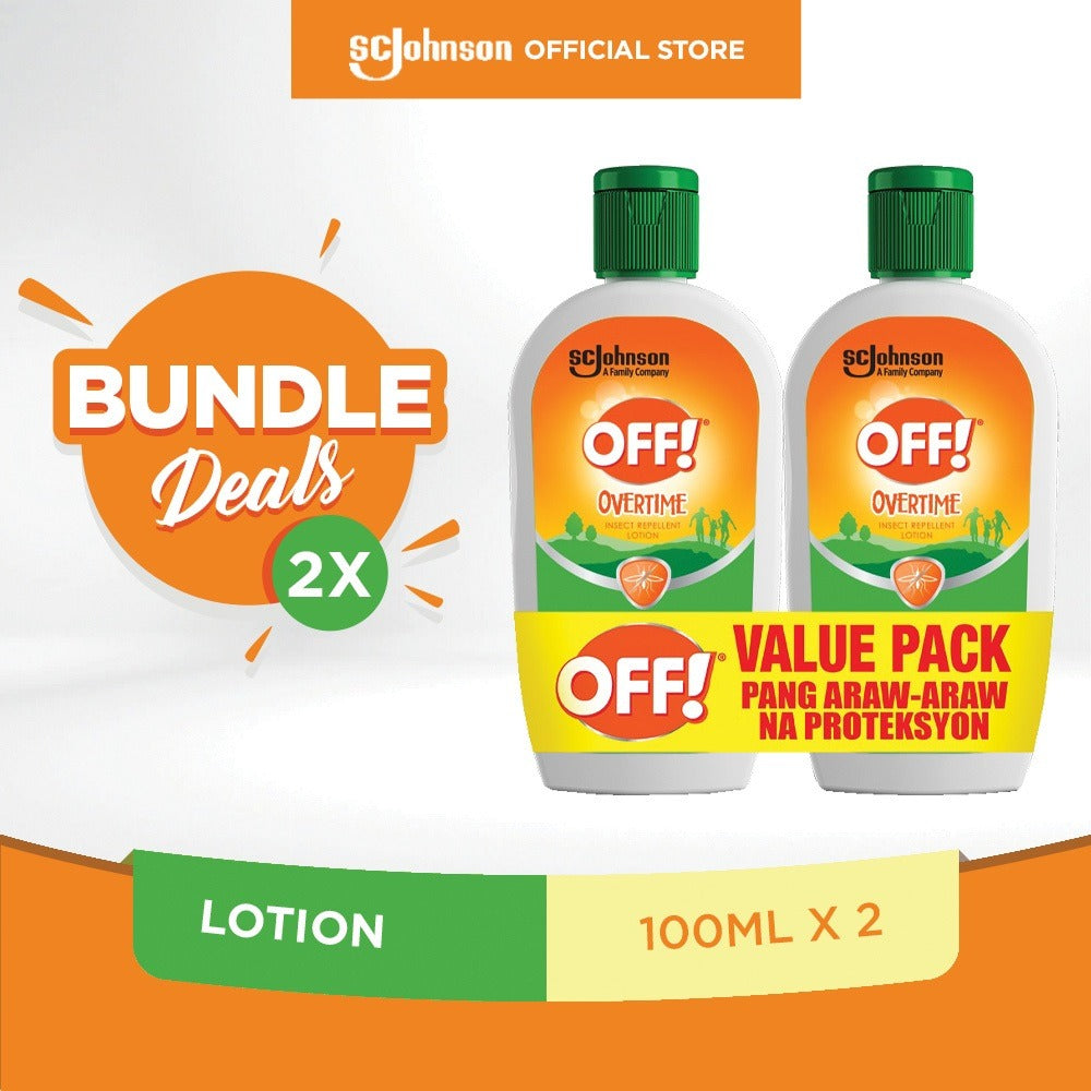 OFF! Overtime Insect Repellent Lotion Twin 100ml  [ Pack of 2 ]