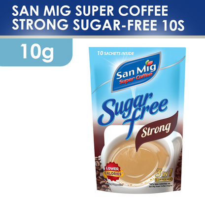 1 CASE SAN MIG Super Coffee Strong Sugar-Free (SUP) (30 PACKS of 10g x 10sachet)