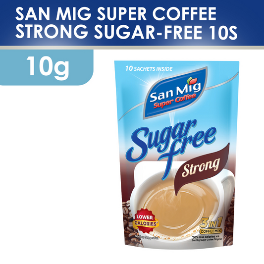 1 CASE SAN MIG Super Coffee Strong Sugar-Free (SUP) (30 PACKS of 10g x 10sachet)