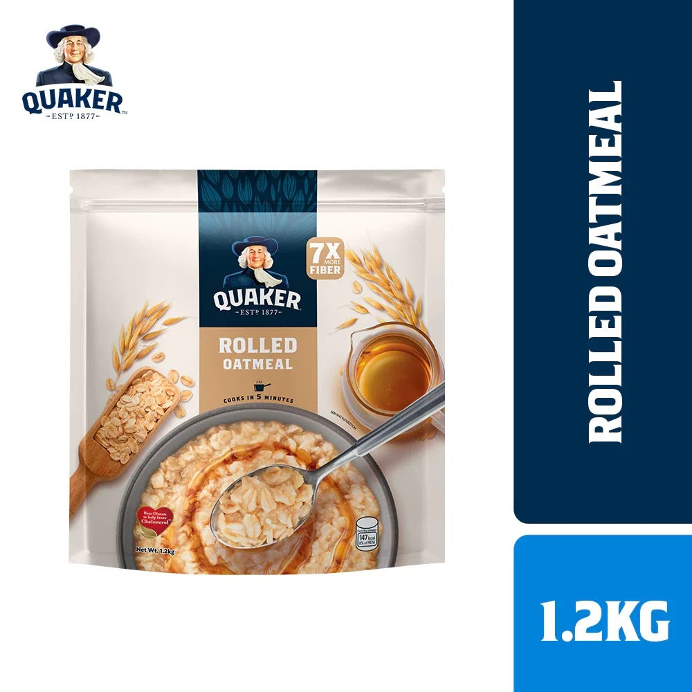 1 CASE - QUAKER Rolled Oatmeal (1.2kg x 12)