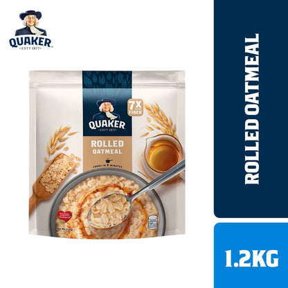 1 CASE - QUAKER Rolled Oatmeal (1.2kg x 12)