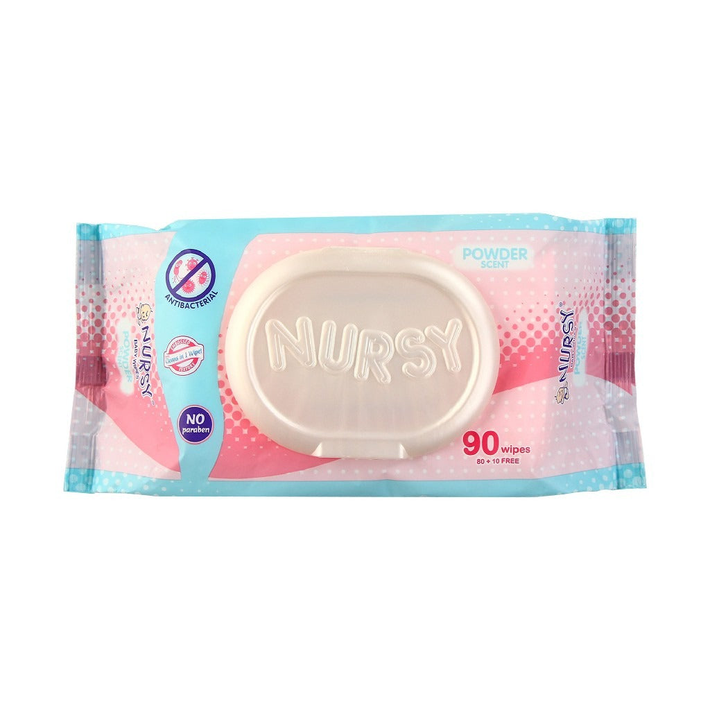 Nursy Baby Wipes in Powder Scent 90's [ BUNDLE OF 4 and 24 ]
