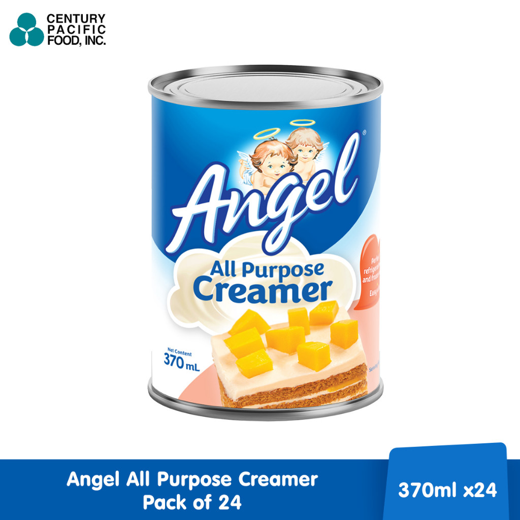 Angel ALL PURPOSE CREAMER 370ml [ Case of 24pcs ] [ Perfect for Cakes & Frozen Desserts, Easy Whip ]