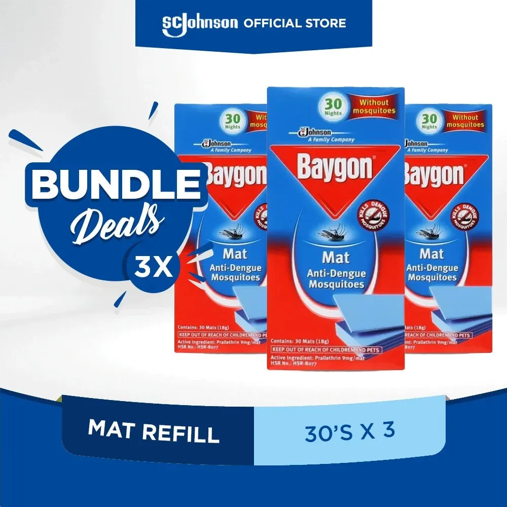 BAYGON Mats Refill [30's x 3 Packs]