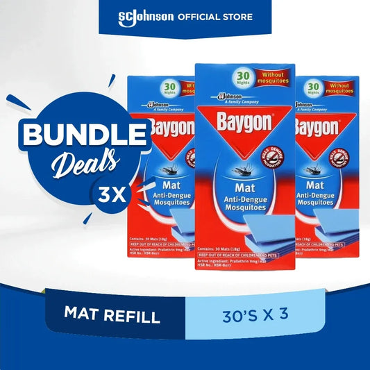 BAYGON Mats Refill [30's x 3 Packs]