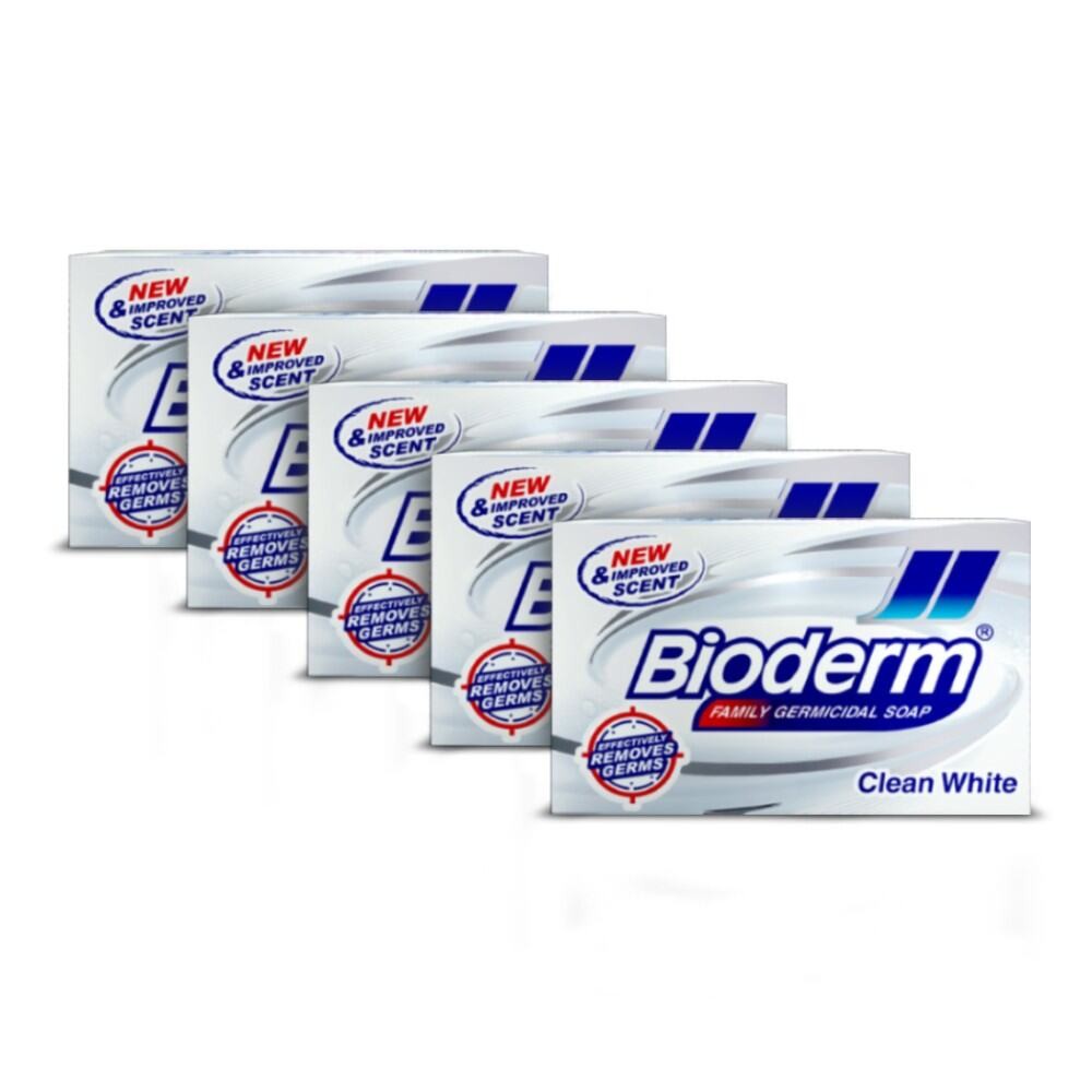 BIODERM Clean White Soap 135g Box [Bundle of 5]