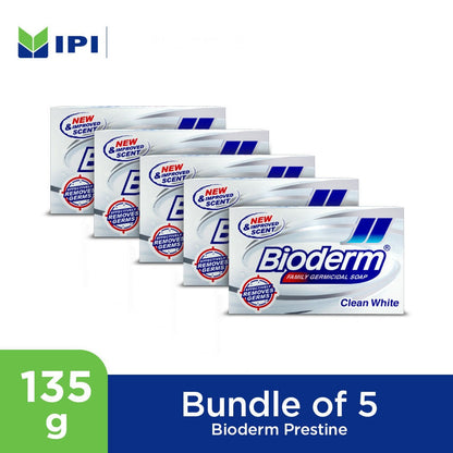 BIODERM Clean White Soap 135g Box [Bundle of 5]