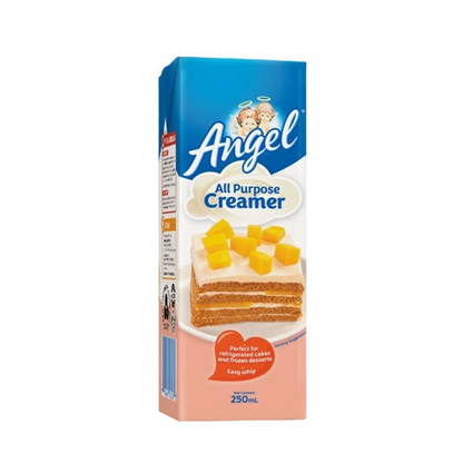 Angel ALL PURPOSE CREAMER 250ml [Case of 24pcs] [ Perfect for Cakes & Frozen Desserts, Easy Whip ]