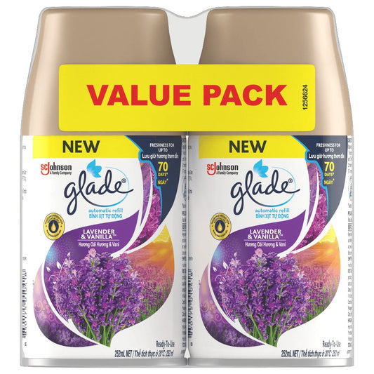 Glade Automatic Spray Refill 175g x 2 [ Lavender & Vanilla Twin ]