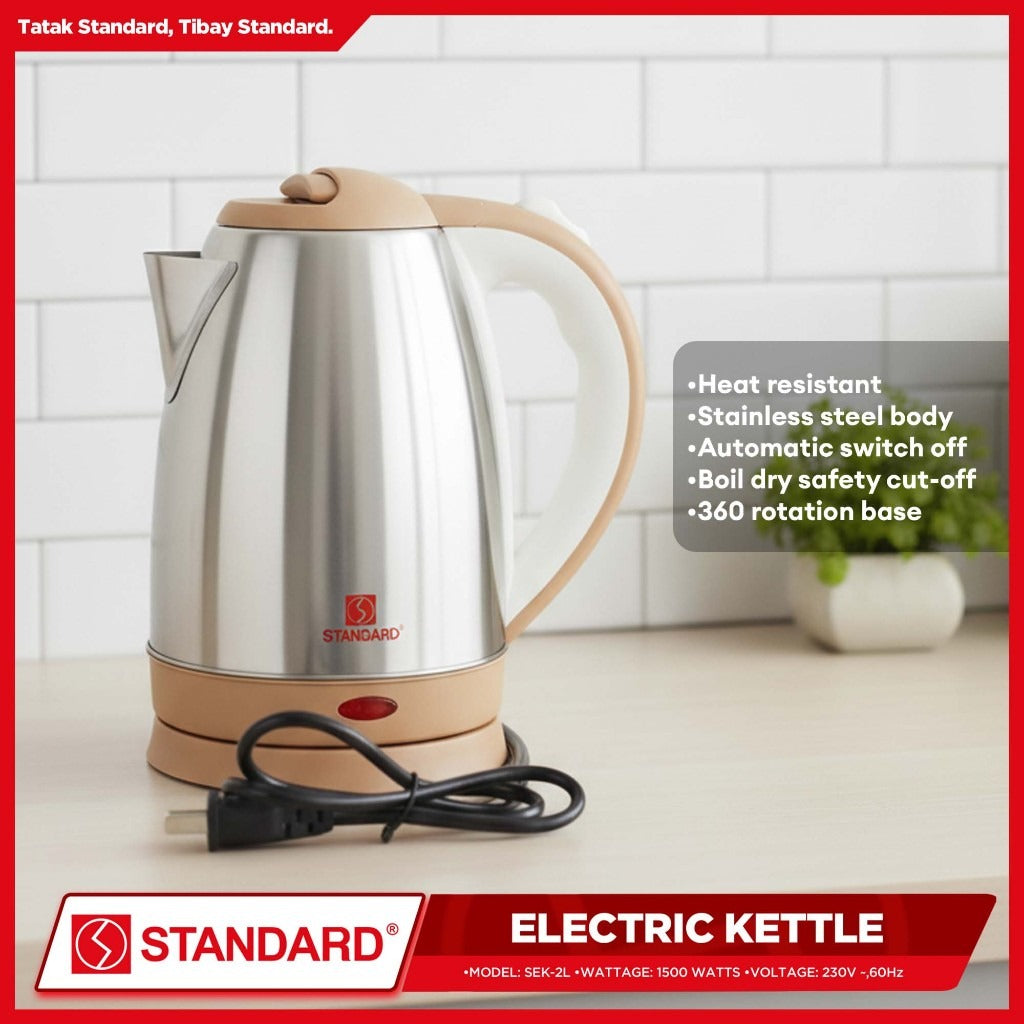 STANDARD  Electric Kettle (2L) STAINLESS STEEL BODY - SEK-2L